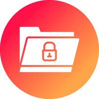 Locked Folder Creative Icon Design vector