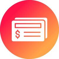 Cheque Creative Icon Design vector