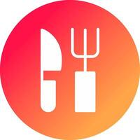 Fork and Knife Creative Icon Design vector