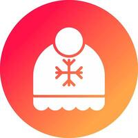 invierno sombrero creativo icono diseño vector