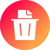 Paper Bin Creative Icon Design vector