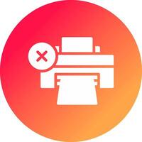 Printer Error Creative Icon Design vector