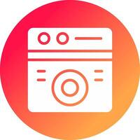 Washing Machine Creative Icon Design vector