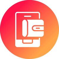 Mobile Wallet Creative Icon Design vector