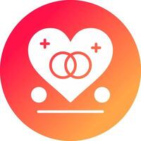 Glyph Gradient Circle Design vector