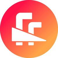 Glyph Gradient Circle Design vector