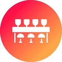 Bar Counter Creative Icon Design vector