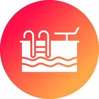 Swimming Pool Creative Icon Design vector