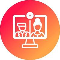 Online Interview Creative Icon Design vector