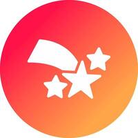 Shooting Star Creative Icon Design vector