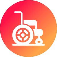 Wheelchair Creative Icon Design vector