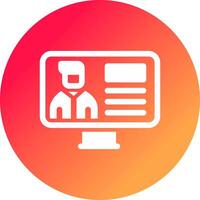 Online Lecture Creative Icon Design vector