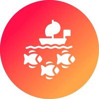 diseño de icono creativo de barco de pesca vector
