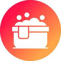 Glyph Gradient Circle Design vector
