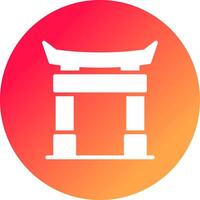 Torii Gate Creative Icon Design vector