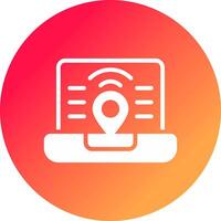 Digital Nomad Hub Creative Icon Design vector