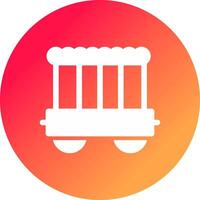 Circus Carriage Creative Icon Design vector