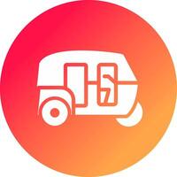 diseño de icono creativo de rickshaw vector