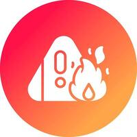 Fire Warning Creative Icon Design vector