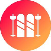 Skis Creative Icon Design vector