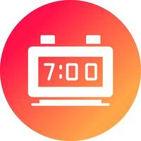 Digital Clock Creative Icon Design vector