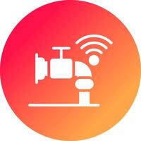 Smart Water Sensor Creative Icon Design vector