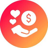 Donation Based Crowdfunding Creative Icon Design vector