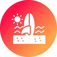 Surfboard Creative Icon Design vector