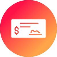 Bank Check Creative Icon Design vector