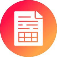 Spreadsheet Creative Icon Design vector