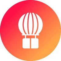 Hot Air Balloon Creative Icon Design vector