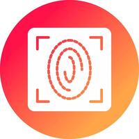 Fingerprint Scan Creative Icon Design vector