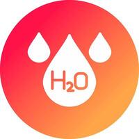 H2O creativo icono diseño vector