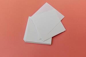 Identity design, corporate templates, company style, set of booklets, blank white folding paper flyer photo