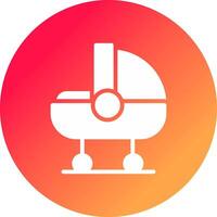 Baby Crib Creative Icon Design vector