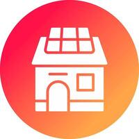 Solar House Creative Icon Design vector