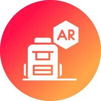 Ar Backpack Creative Icon Design vector