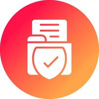 Secured Backup Creative Icon Design vector