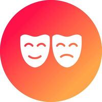 Theater Masks Creative Icon Design vector