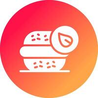 Vegan Burger Creative Icon Design vector