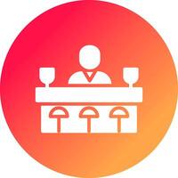 Bar Counter Creative Icon Design vector