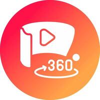 360 Degree Video Creative Icon Design vector