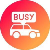 Busy Taxi Creative Icon Design vector