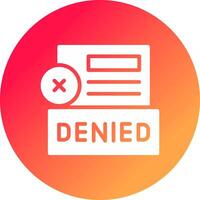 Denied Creative Icon Design vector