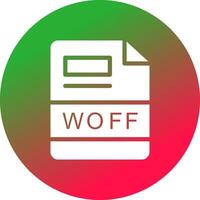 WOFF Creative Icon Design vector