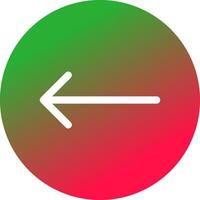 Left Arrow Creative Icon Design vector