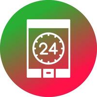 24 Hour Service Creative Icon Design vector