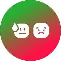 Glyph Gradient Circle Design vector