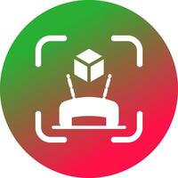 Glyph Gradient Circle Design vector