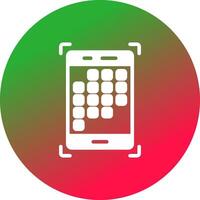 Glyph Gradient Circle Design vector